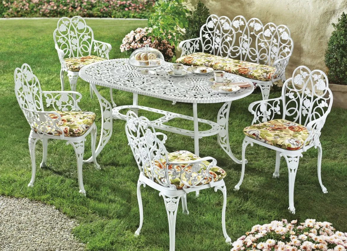 Gartenmöbel Dornröschen aus solidem Aluminiumguss