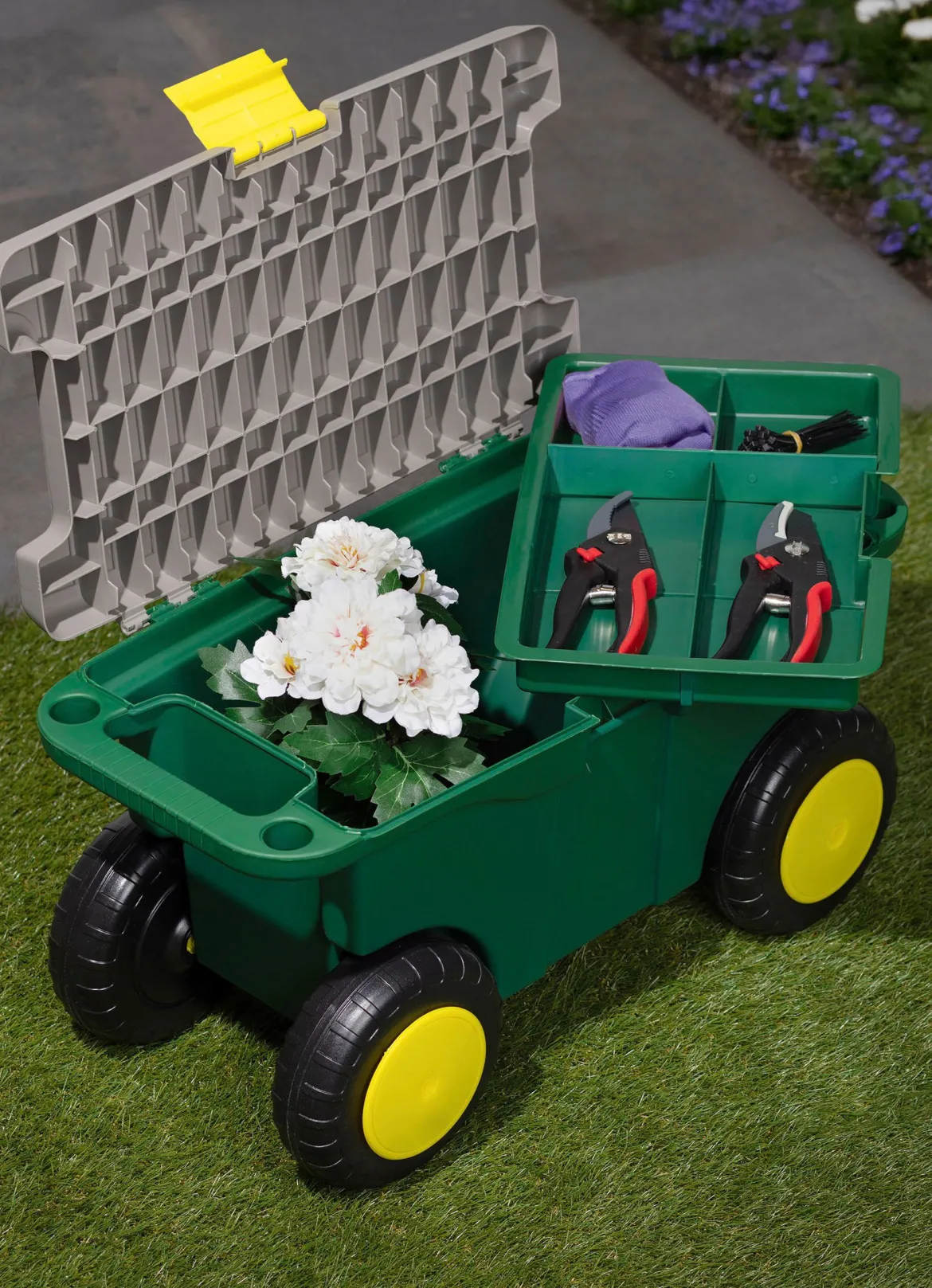 Garten-Rollwagen mit Box