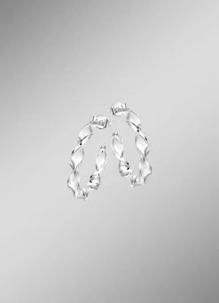 Gedrehte Creolen in edlem Silber 925/- fein
