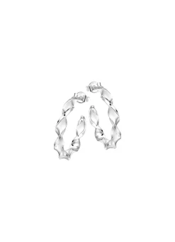 Gedrehte Creolen in edlem Silber 925/- fein