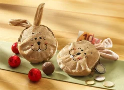 Gefüllte Hasen-Geldbörse aus Plüsch, 2er-Set