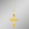 Gehämmerter Kreuz-Anhänger aus Gold