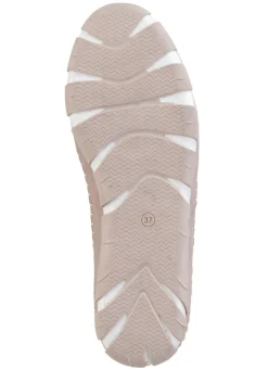 Gemini Slipper mit dezenter Knitter-Struktur und bunten Leder-Blüten
