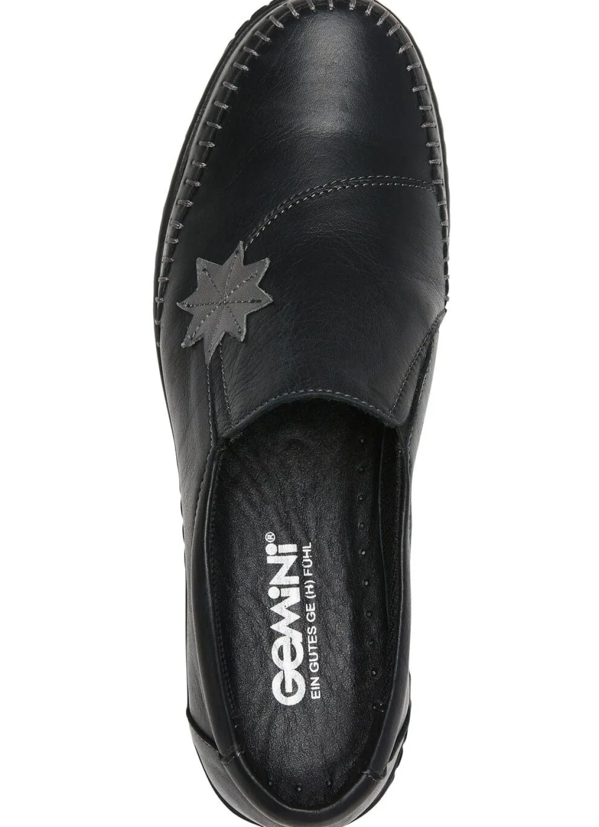 Gemini Slipper mit Leder-Applikation