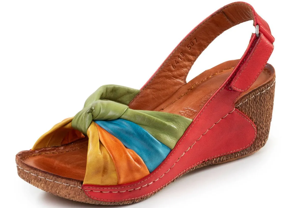 Gemini, trendige Damen-Sandaletten, Weite G, mit verstellbarer Klettspange
