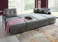 Gemütliche Wohnlandschaft mit Bettfunktion und 3 Bettkästen