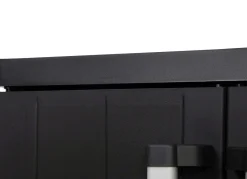 Geräteschrank Garage mit Holzlamellen-Effekt