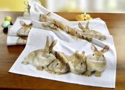 Geschirrtücher mit Hasen-Motiv, 2er-Pack