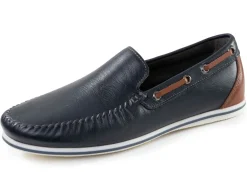 GINO GALANTE, klassische Herren-Slipper, mit Lederdurchzügen