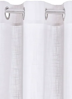 Halbtransparente Übergardine in Leinenoptik