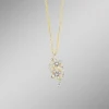 Halskette im Blumen-Design, 10 Brillanten, 22 Diamanten