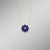 Halskette mit echt Lapislazuli, Brillanten und Diamanten