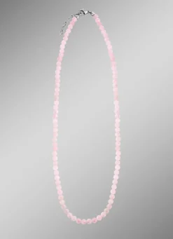 Halskette mit echtem Rosenquarz