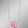 Halskette mit Swarovski®-Kristall in Pink