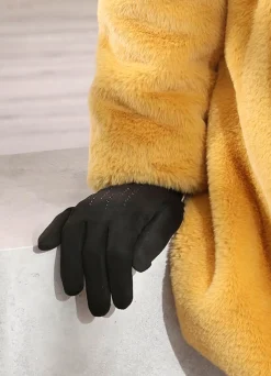 Handschuh mit edel funkelnden Glitzer-Applikationen