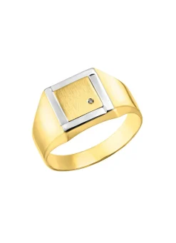 Herrenring in Bicolor-Design