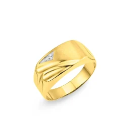 Herrenring mit Diamant