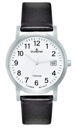 Herrenuhr mit Titangehäuse und Lederband