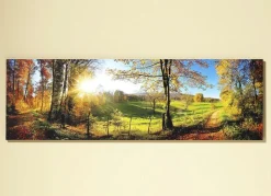 Hochwertige Kunstdruck „Zauberhafte Landschaft im Herbst“
