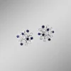 Hochwertige Ohrstecker mit Safir und Brillanten