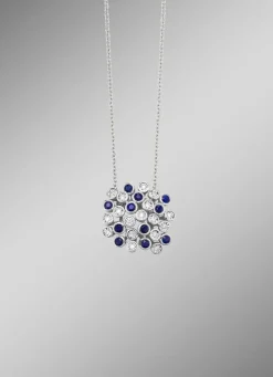 Hochwertiger Anhänger mit Safir und Brillanten