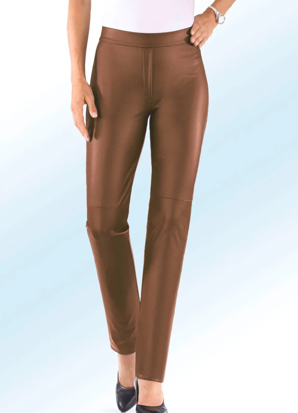 Hose aus softem Nappaleder-Imitat