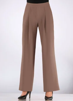 Hose mit Bundfalten in modischer Weite