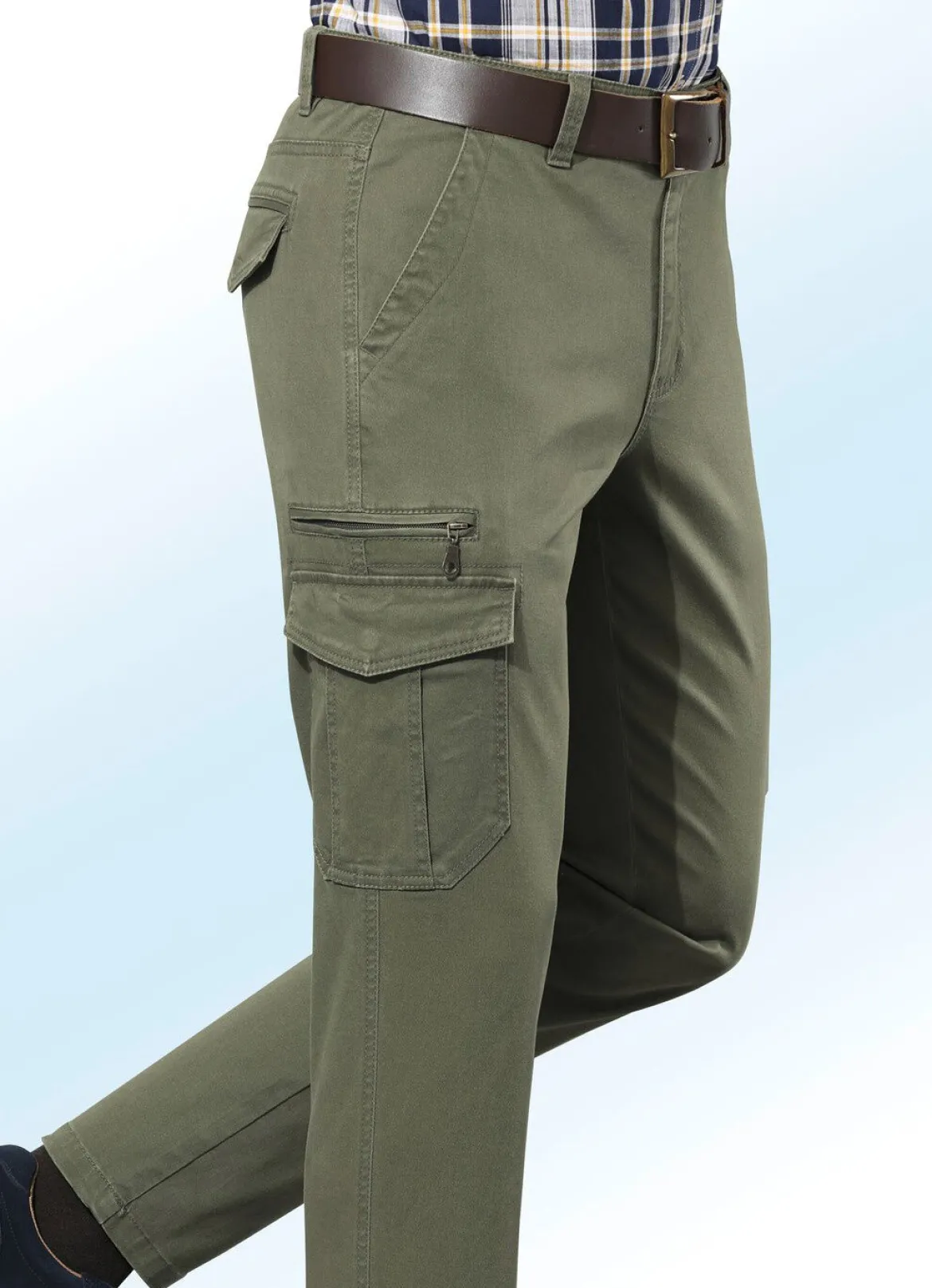 Hose mit Cargotaschen in 3 Farben