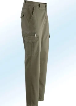Hose mit Cargotaschen in 3 Farben