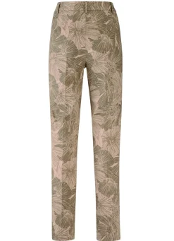 Hose mit floraler Dessinierung