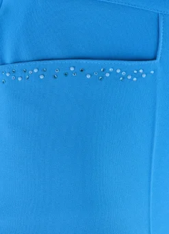 Hose mit funkelndem Perlen- und Glitzersteinchenbesatz