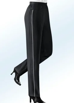 Hose mit kontrasfarbener Zierpaspel