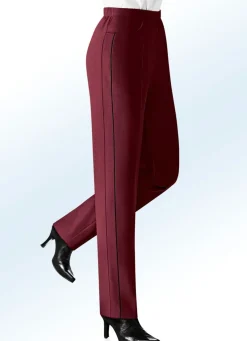 Hose mit kontrasfarbener Zierpaspel