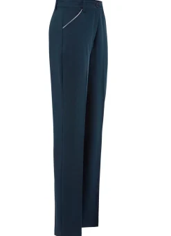Hose mit silberfarbener Kontrastpaspel