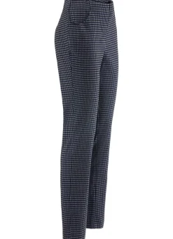 Hose mit trendiger Hahnentritt-Dessinerung