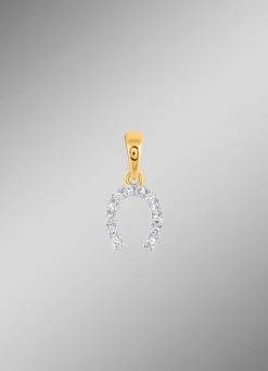 Hufeisen-Anhänger mit 10 Diamanten