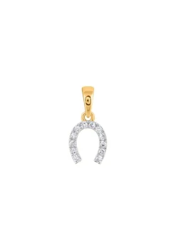 Hufeisen-Anhänger mit 10 Diamanten