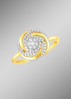 Interessanter Damenring mit 7 Brillanten und 49 Diamanten