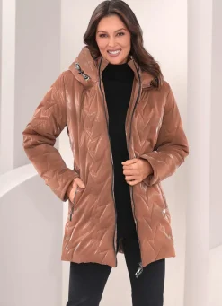 Jacke in topmodischer Lackoptik