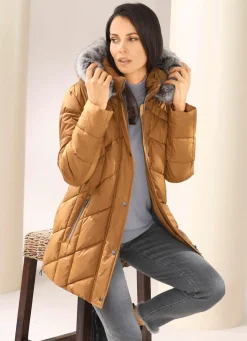 Jacke mit abnehmbarem Kunstpelz-Besatz