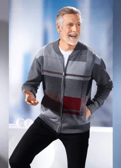 Jacke mit durchgehendem Reißverschluss in 2 Farben