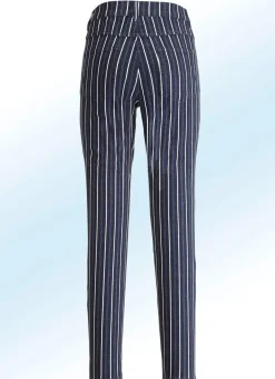 Jeans in aparter Streifendessinierung