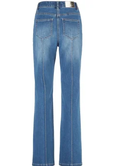 Jeans mit abgesteppten Biesen