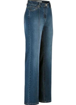 Jeans mit abgesteppten Biesen