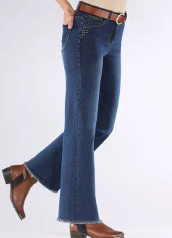 Jeans mit angesagtem Fransensaum