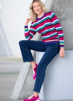 Jeans mit angesagtem Fransensaum