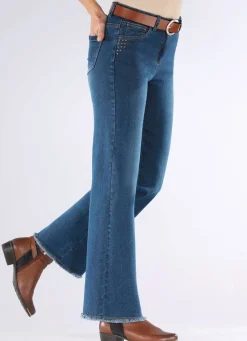 Jeans mit angesagtem Fransensaum