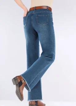 Jeans mit angesagtem Fransensaum