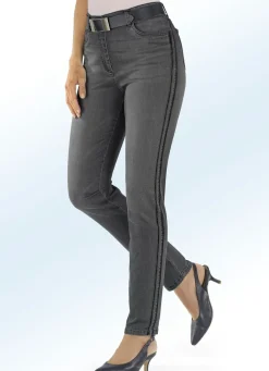 Jeans mit angesagtem Galonstreifen