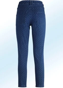Jeans mit angesagter Punktedessinierung